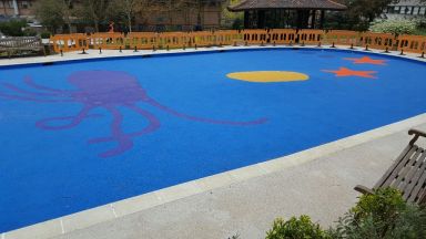 Stoke Park Paddling Pool is Resurfaced with Sea Life Theme 